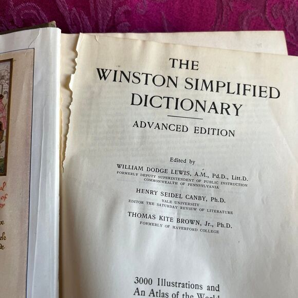 1928 Vintage Book: The Winston Simplified Dictionary. Advanced Edition. - Picture 5 of 12